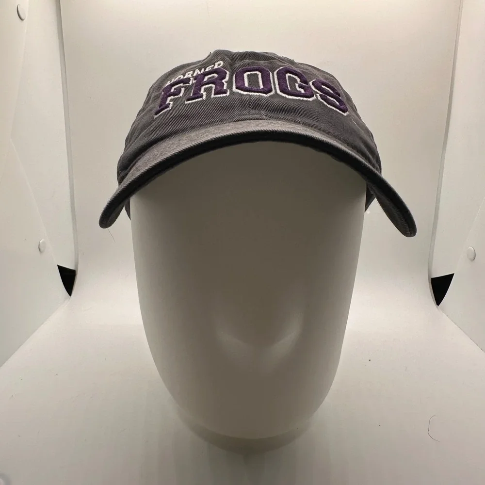 TCU‎ Horned Frogs Baseball Cap Hat Embroidered Purple Logo Adjustable Legacy